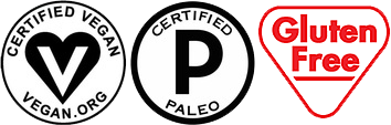 Gluten Free and Certified Vegan and Paleo